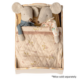 Maileg - Bed Mouse Wooden - Off-White