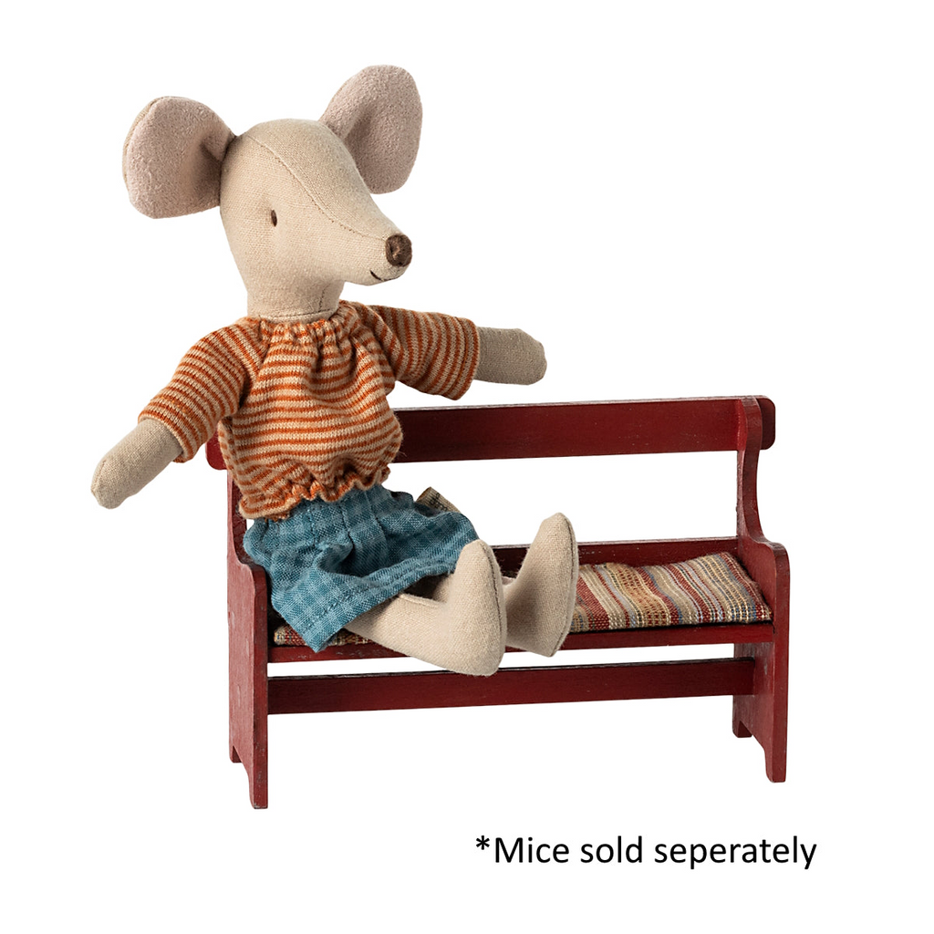 Maileg - Bench For Mouse Red