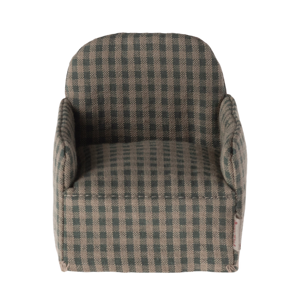 Maileg - Chair Mouse - Green Checker