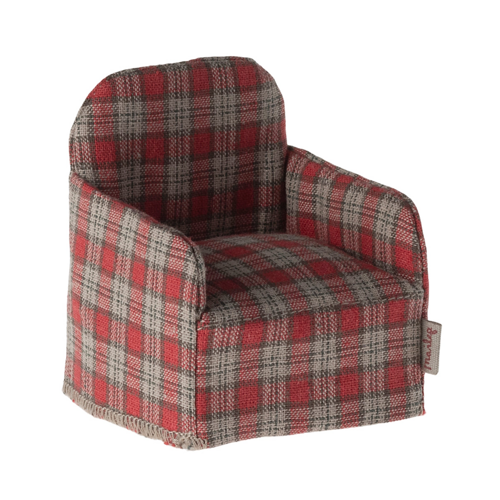 Maileg - Chair Mouse - Red Checker
