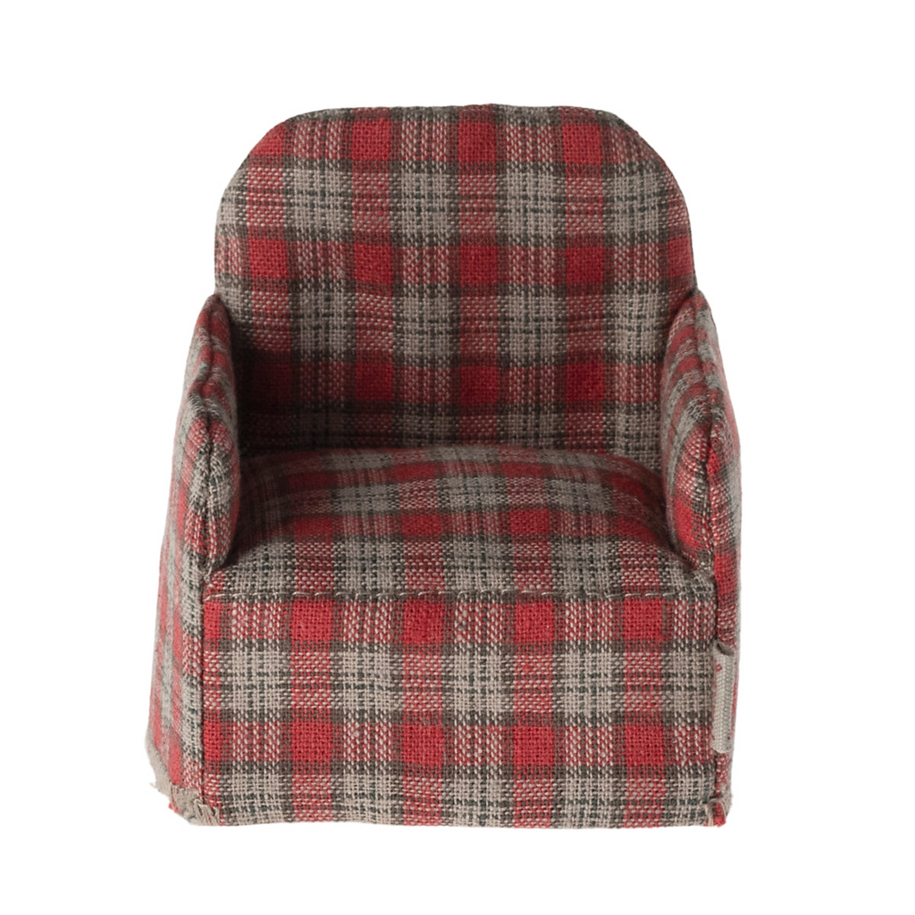 Maileg - Chair Mouse - Red Checker