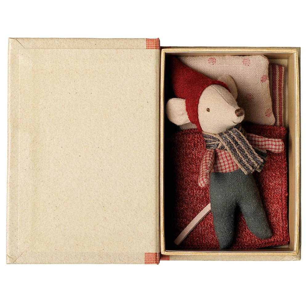 Maileg - Christmas Mouse Baby in Book - PRE ORDER DUE LATE SEPTEMBER