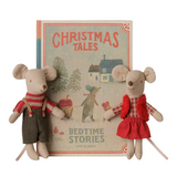 Maileg - Christmas Twin Mice in Book - PRE ORDER DUE LATE AUGUST