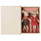 Maileg - Christmas Twin Mice in Book - PRE ORDER DUE LATE AUGUST