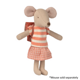 Maileg - Clothes and Bag Big Sister Mouse Coral - PRE ORDER DUE MAY