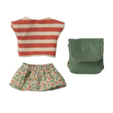 Maileg - Clothes and Bag Big Sister Mouse Green - PRE ORDER DUE MAY