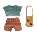 Maileg - Clothes and Bag Little Brother Mouse - PRE ORDER DUE JULY