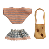 Maileg - Clothes and Bag Little Sister Mouse - PRE ORDER DUE JULY
