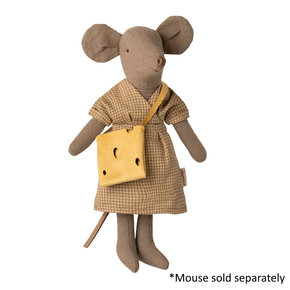 Maileg - Check Dress & Bag - Mum Mouse