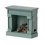 Maileg - Fireplace Mouse - Blue