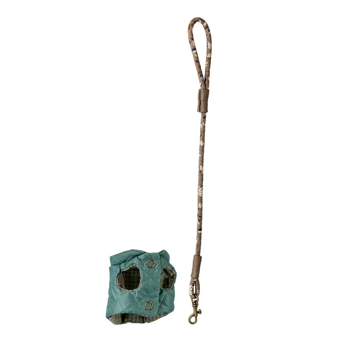 Maileg - Pet Supply Supply Harness and Leash Dark Mint - PREORDER ONLY DUE LATE FEB