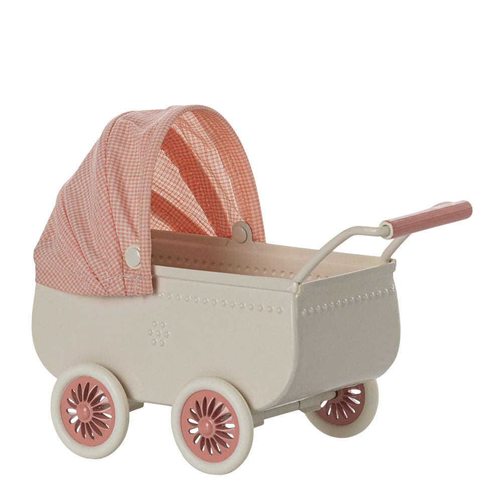 Maileg - Pram Mouse - Coral