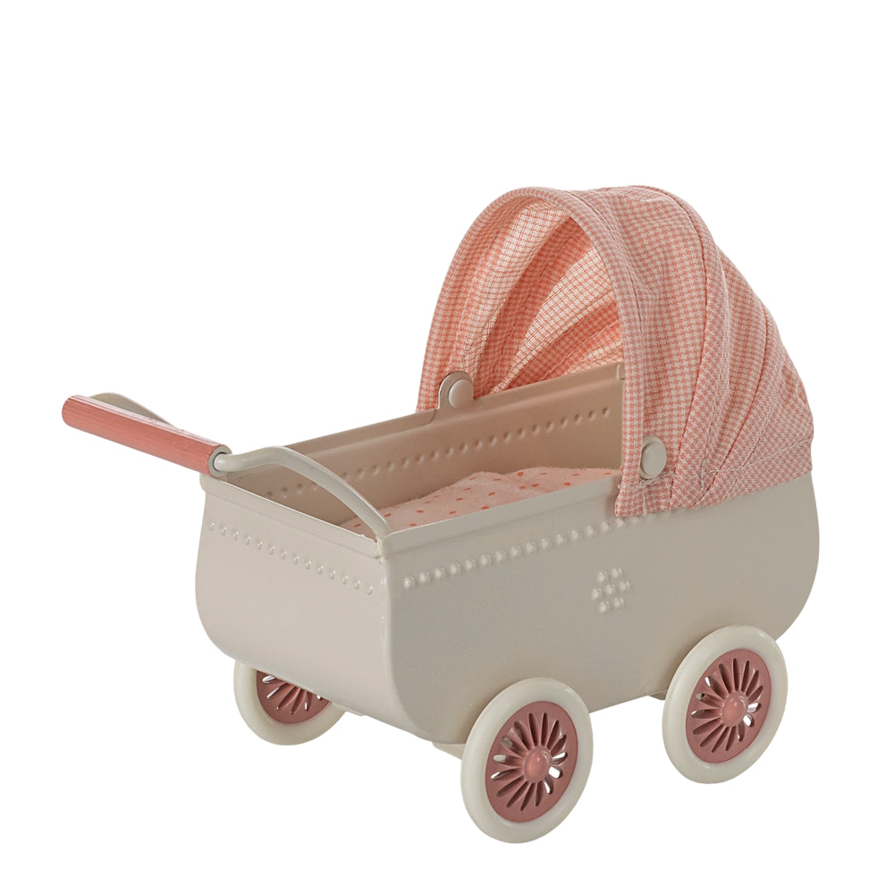 Maileg - Pram Mouse - Coral - DUE MID APRIL 2025