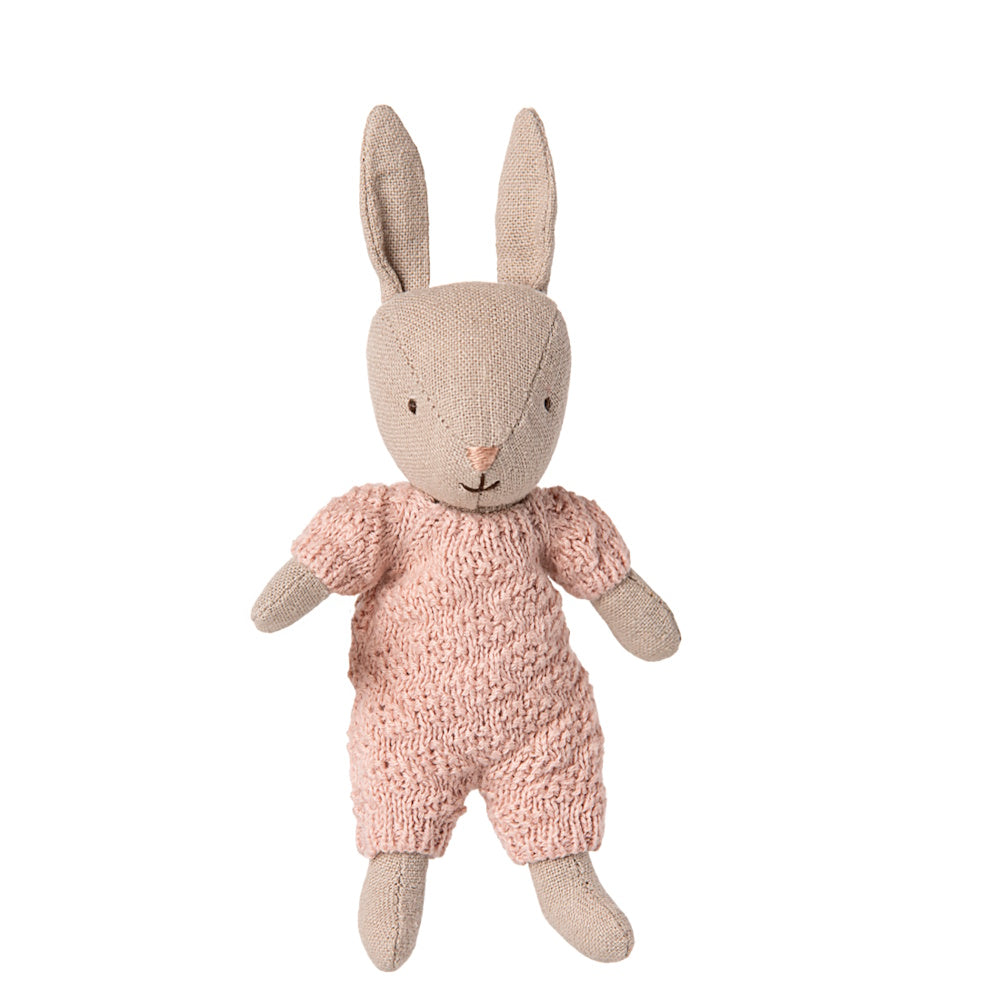 Maileg - Rabbit Micro Sand Rose Knitted Suit