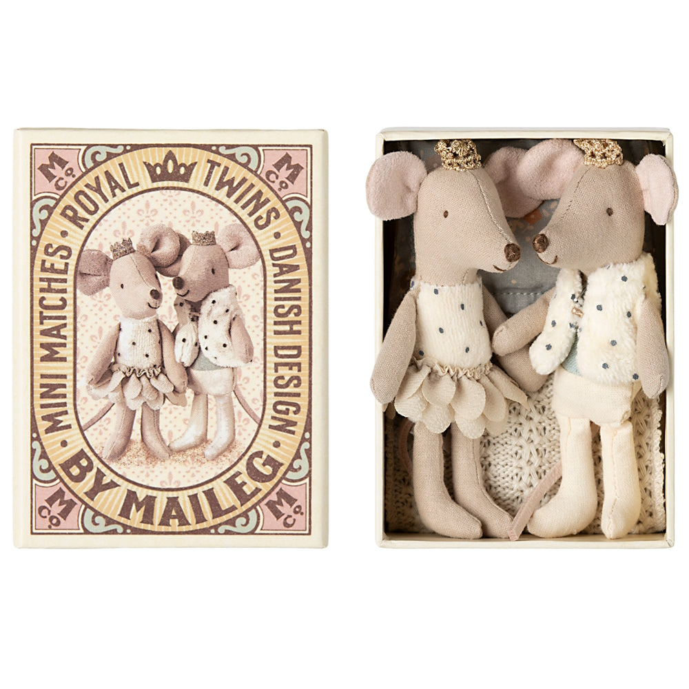 Maileg - Royal Twin Mice In Matchbox 2025