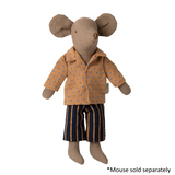 Maileg - Dot Shirt & Striped Pants - Dad Mouse