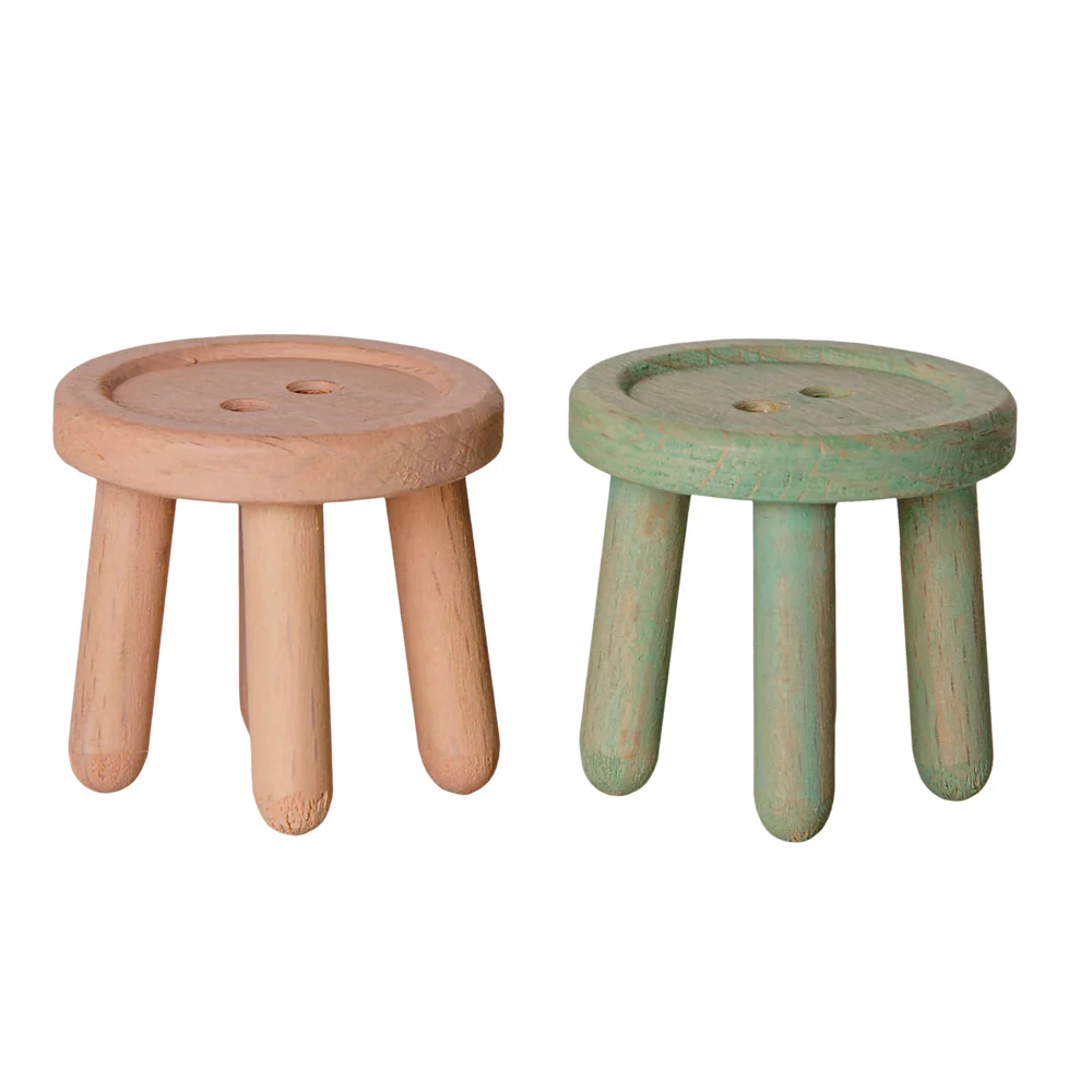 Maileg - Stool Set Mouse - Light Rose & Light Mint - PRE ORDER DUE LATE JULY