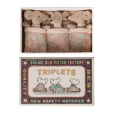 Maileg - Triplets Baby Mice in Matchbox Checker - PREORDER ONLY DUE JUNE