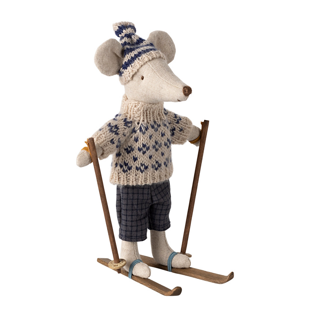 Maileg - Winter Mouse Dad With Skis 2024