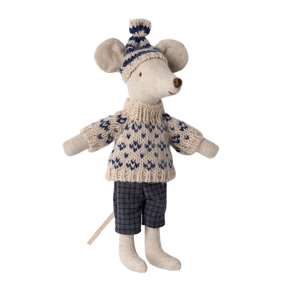 Maileg - Winter Mouse Dad With Skis 2024