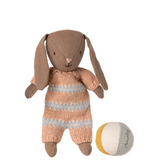 Maileg - Bunny Set Micro Brown Dusty Rose With Ball