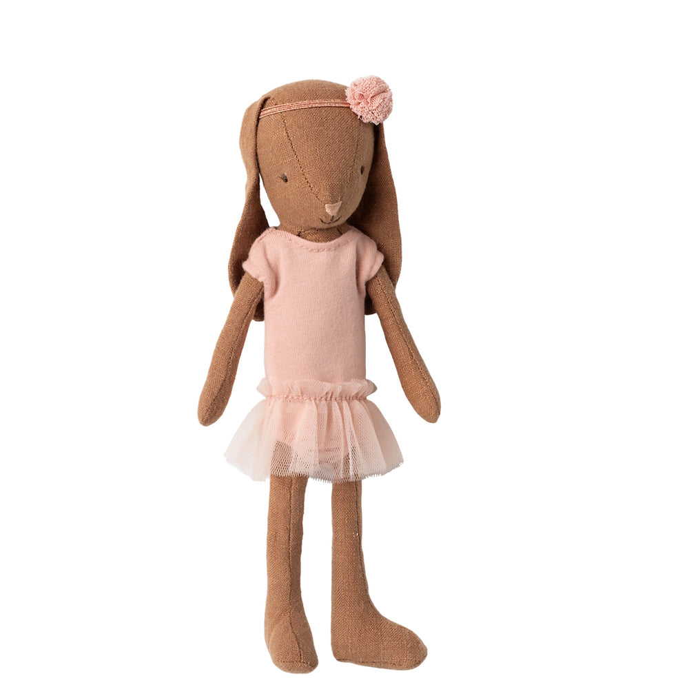 Maileg - Bunny Size 1 Brown in Ballet Suit & Skirt Rose