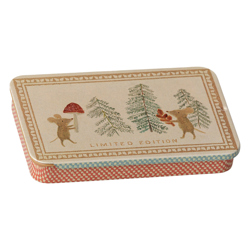 Maileg -  Maileg Metal Box Sliding Lid Christmas Mice