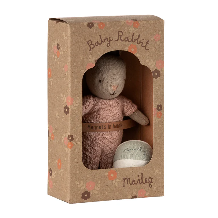 Maileg - Rabbit Set Micro Sand Rose With Ball