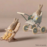 Maileg - Stroller Baby Mice or Bunnies - Blue
