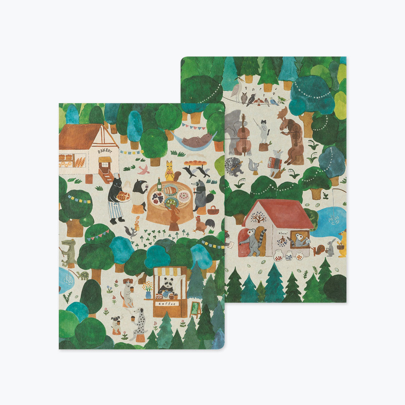 Midori - Yuru Log Notebook B6 - Forest Animals