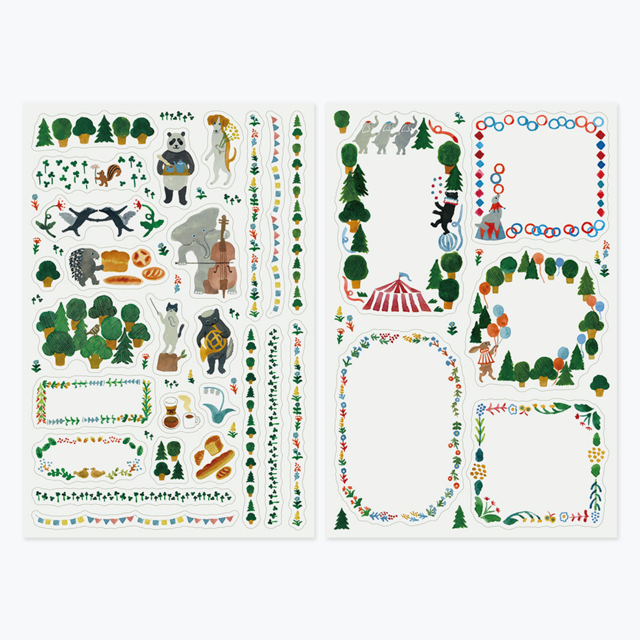 Midori - Yuru Log Planner Stickers - Forest Animals