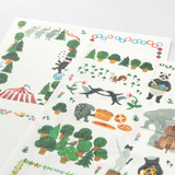 Midori - Yuru Log Planner Stickers - Forest Animals