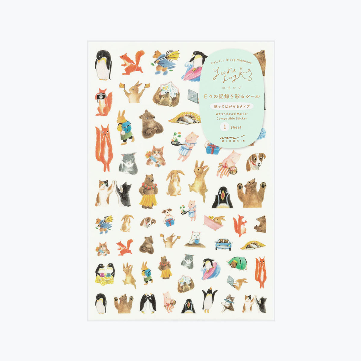Midori - Yuru Log Planner Stickers - Animals