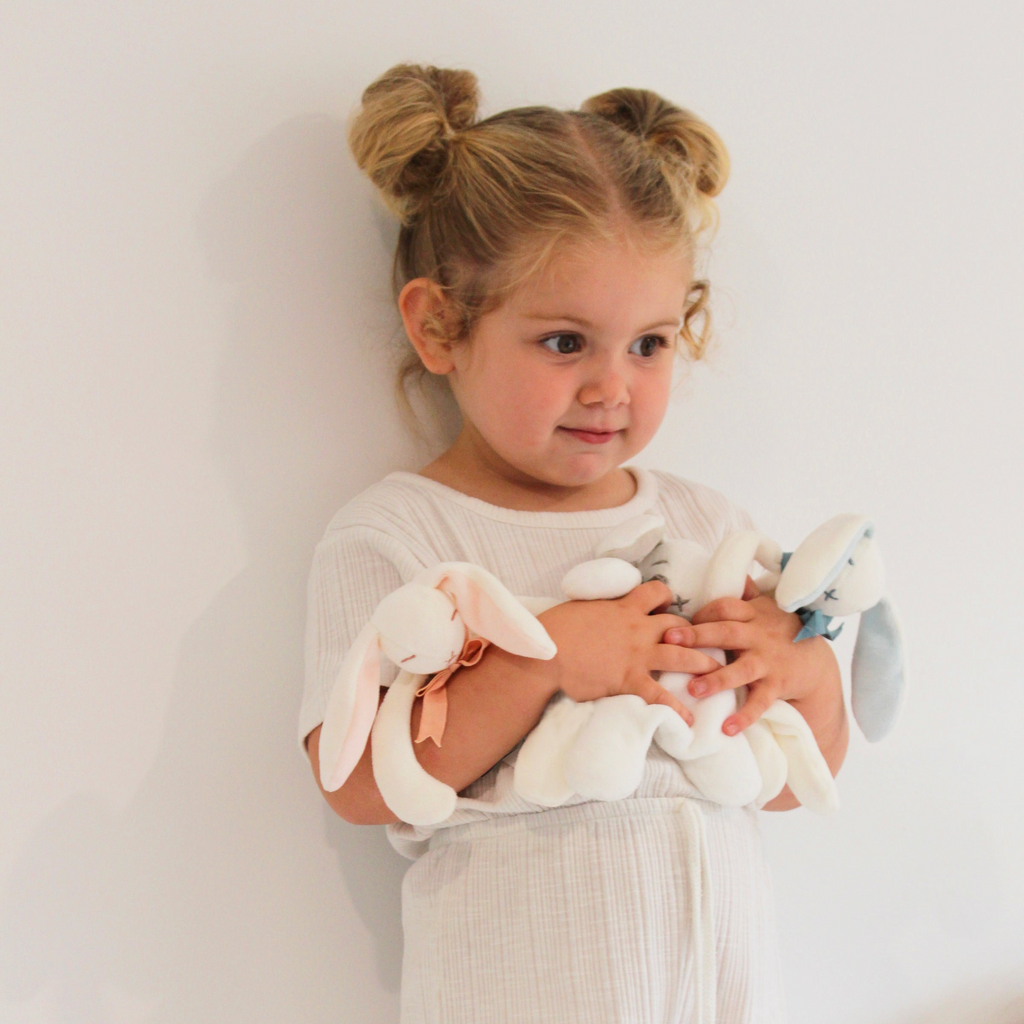 Mini Bunny Comforter 20cm - White/Blue