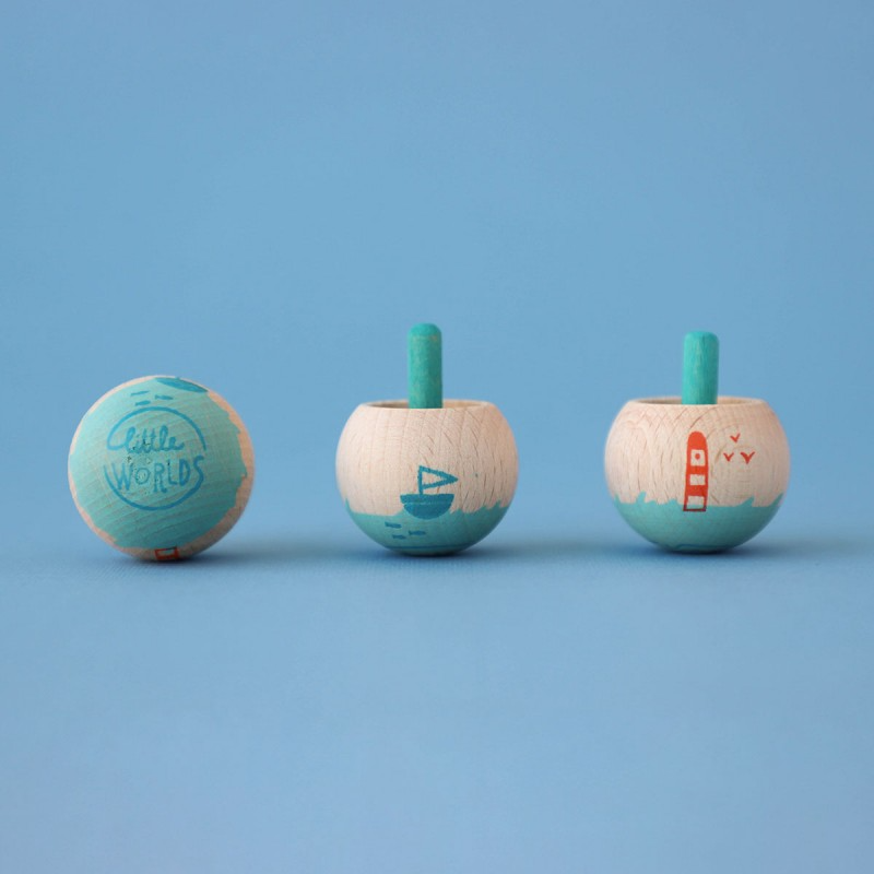 Londji - Spinning Top Wooden - Little World Ocean