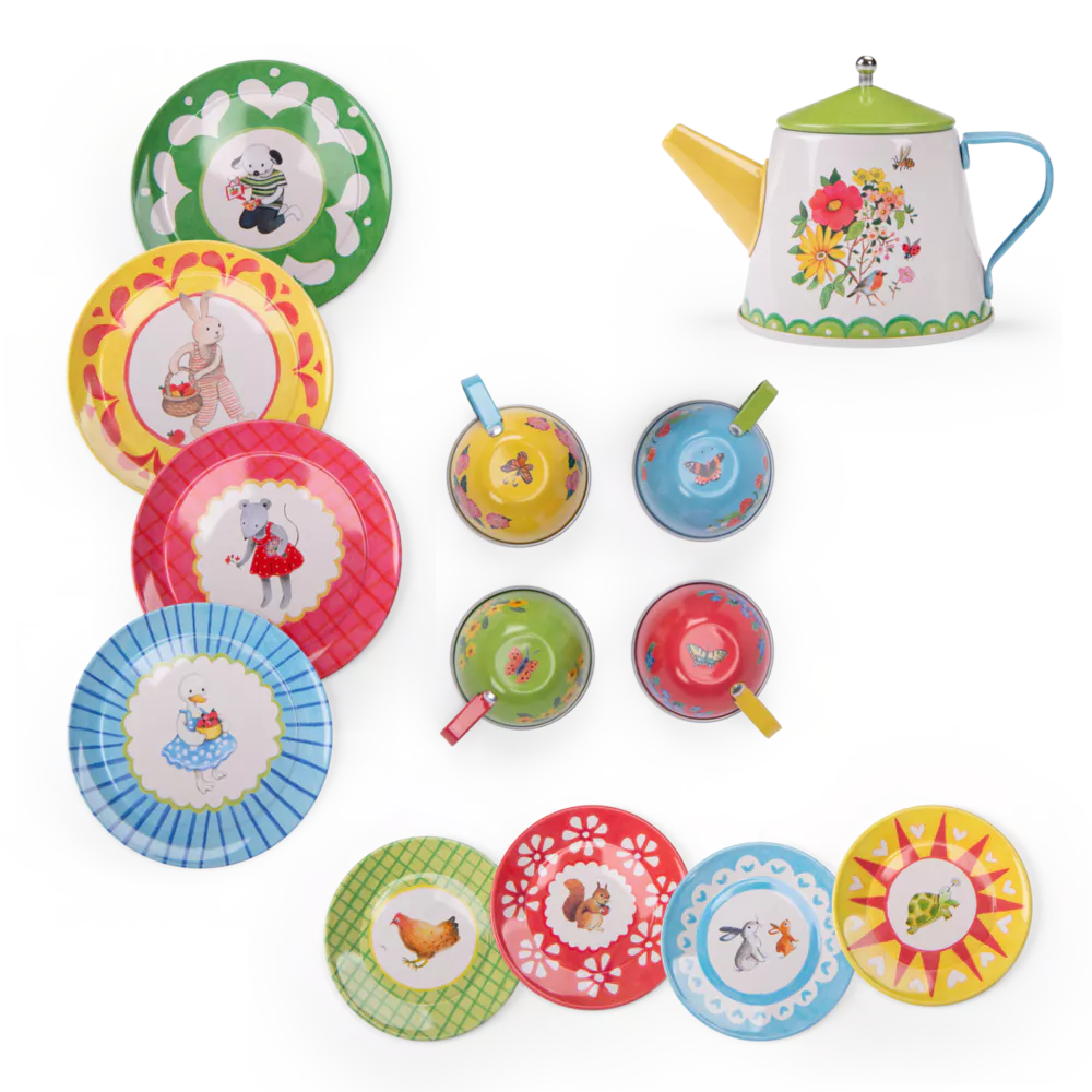 Moulin Roty - La Grande Famille - Tea Set Metal