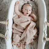 Mushie - Swaddle Organic Cotton Muslin - Pale Taupe