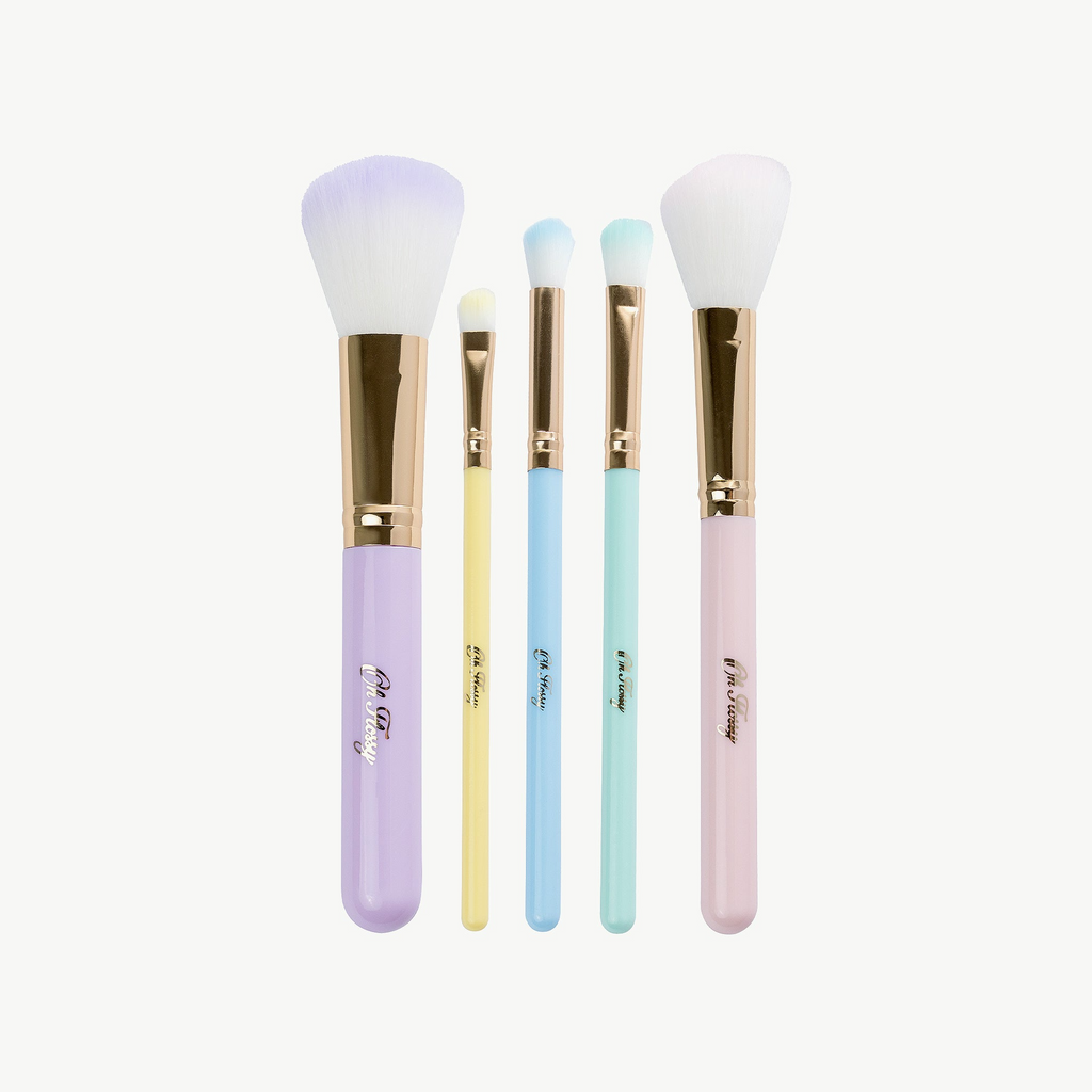Oh Flossy -  5 Pc Rainbow Make Up Brush Set