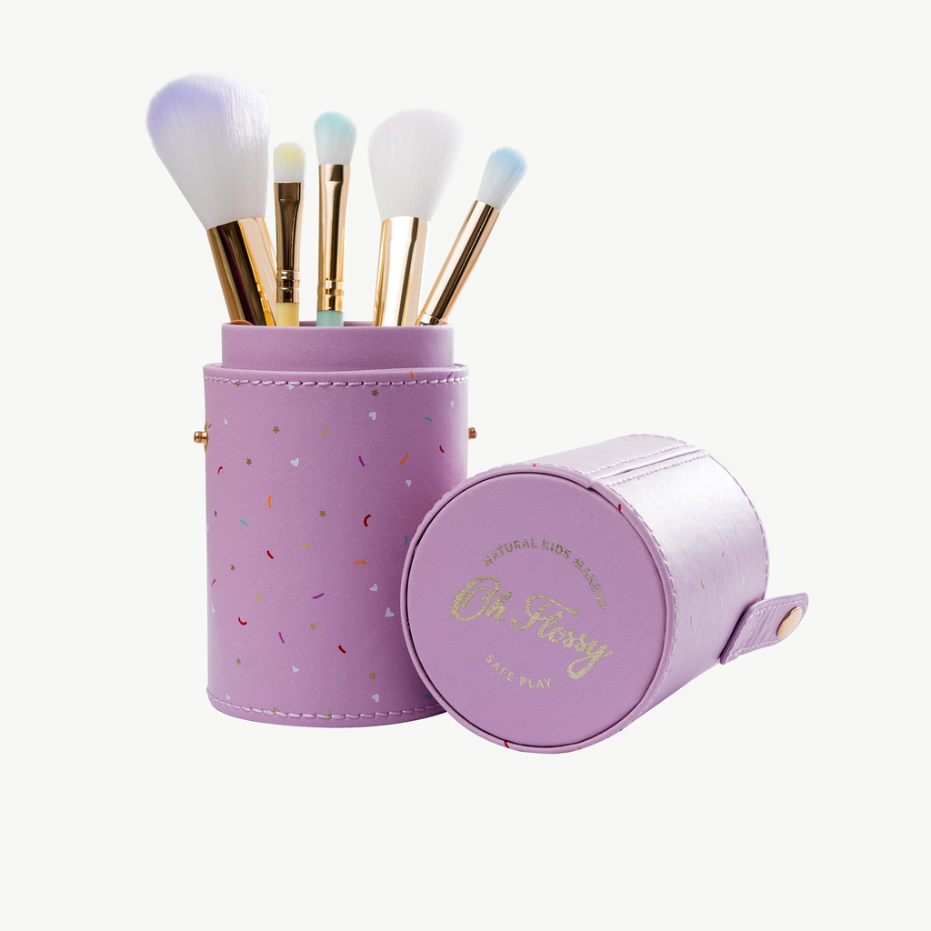 Oh Flossy -  5 Pc Rainbow Make Up Brush Set