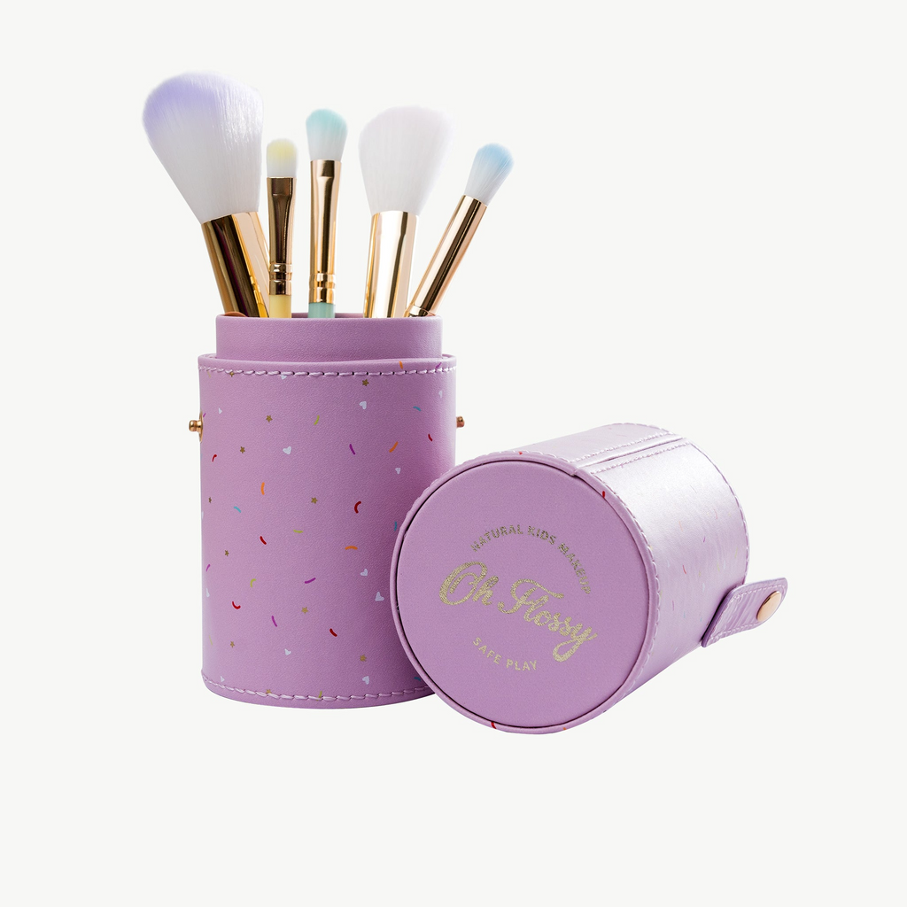 OH FLOSSY -  5 PC RAINBOW MAKE UP BRUSH SET