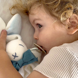 Bunny Comforter 30cm - Blue/White