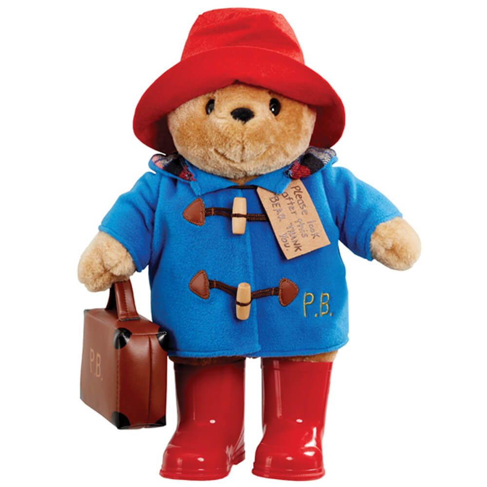 Paddington Bear with Boots, Embroidered Coat & Suitcase