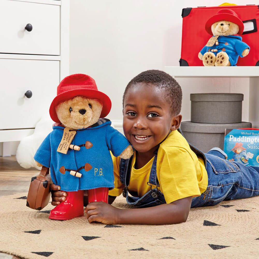 Paddington Bear with Boots, Embroidered Coat & Suitcase