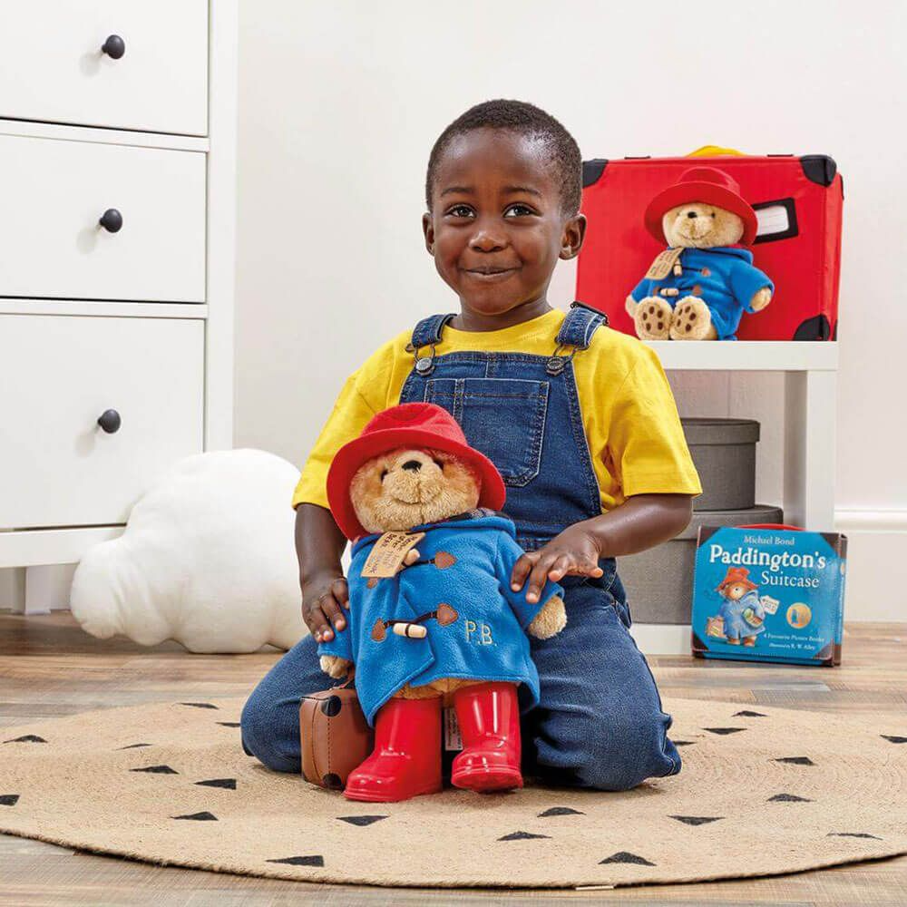 Paddington Bear with Boots, Embroidered Coat & Suitcase