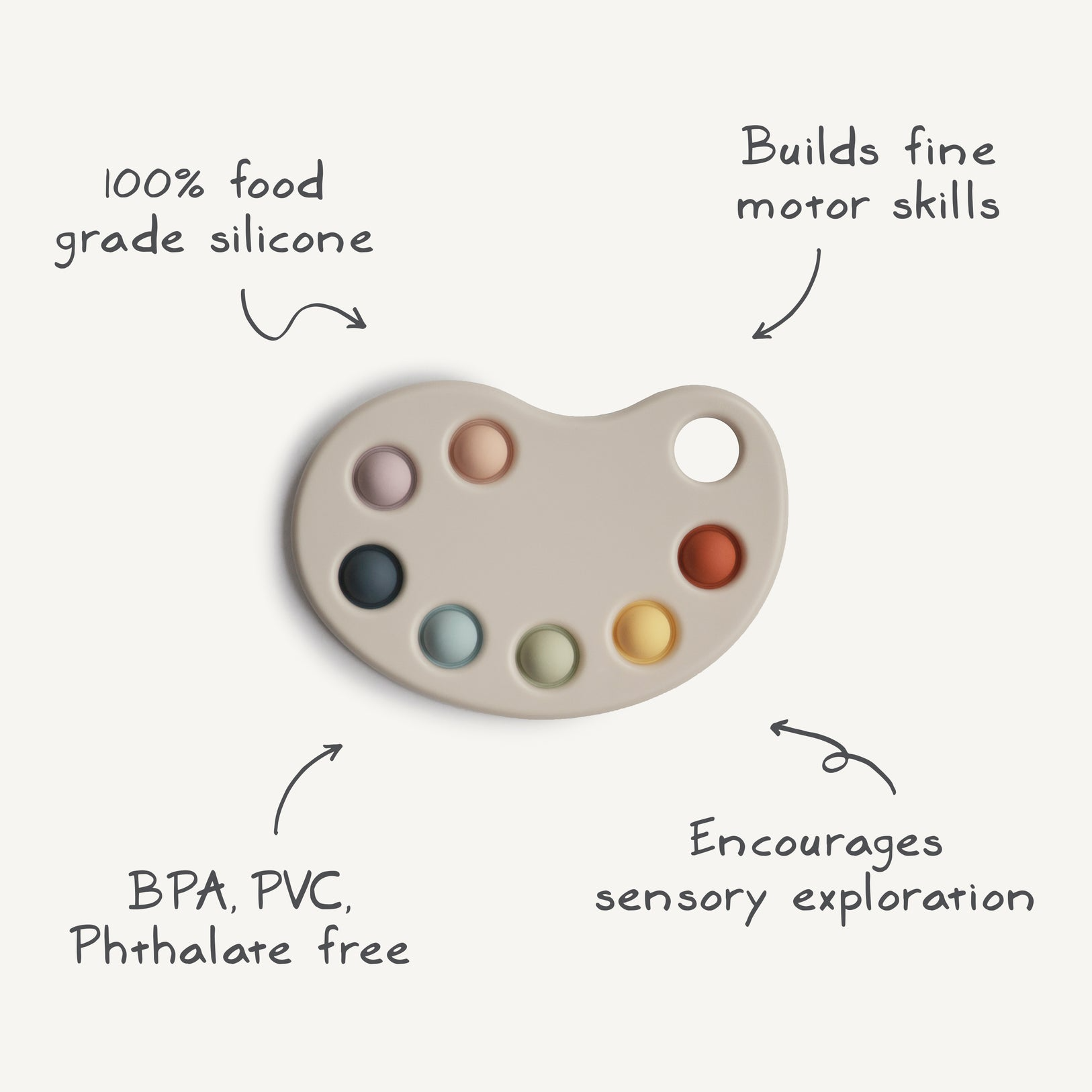 Mushie - Paint Palette Press Toy