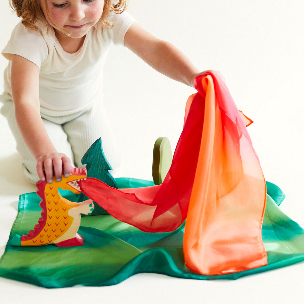 Sarah's Silks - Mini Enchanted Playsilk - Fire