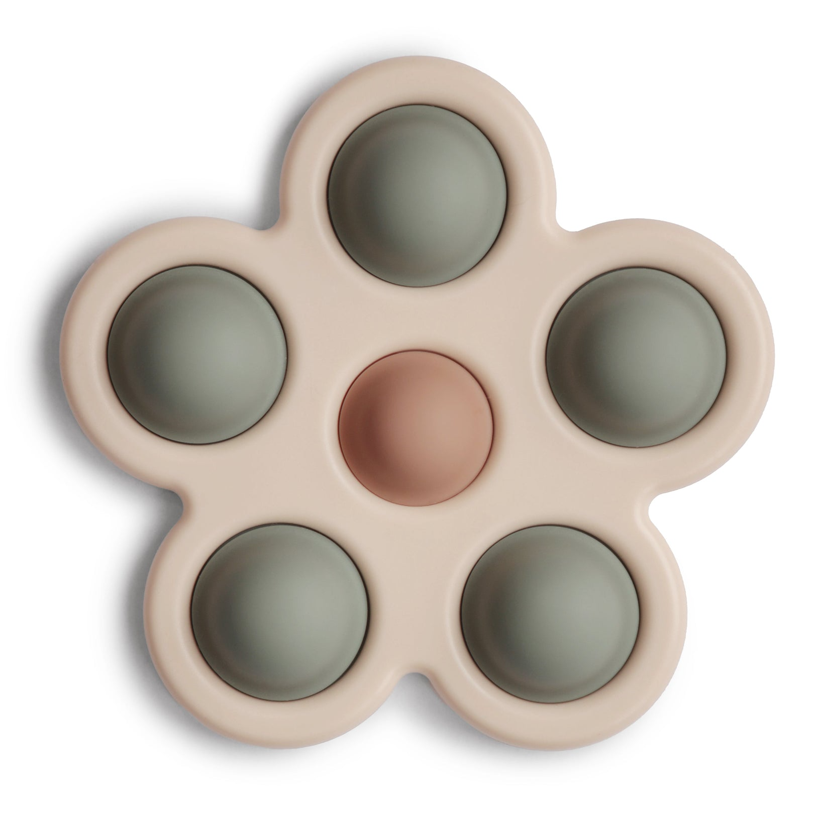 Mushie - Flower Press Toy - Dried Thyme/Natural/Shifting Sands