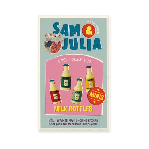 Sam & Julia - Mini Doll House Accessories - Milk Bottles