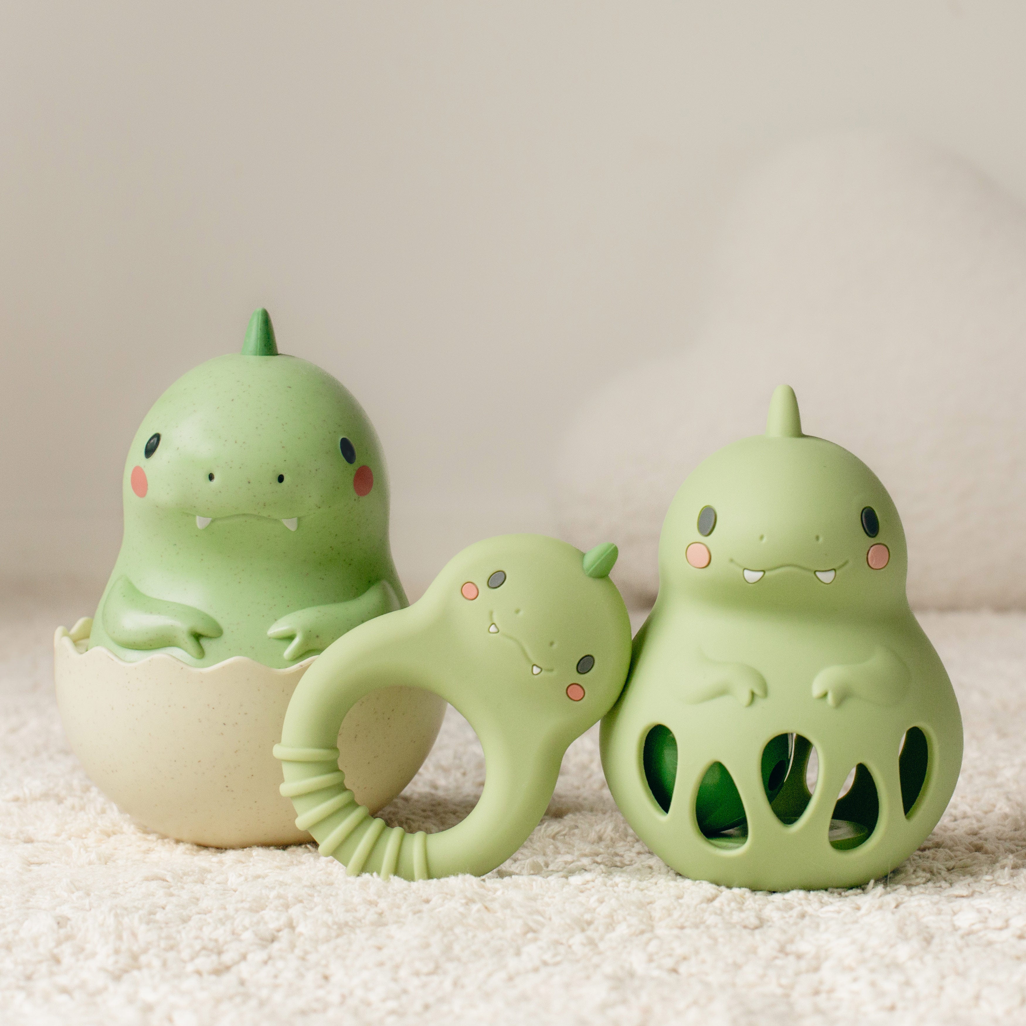 Silicone Rattle - Dino