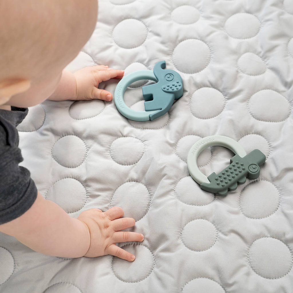 Teether 2pk - Elphee Blue & Croco Green